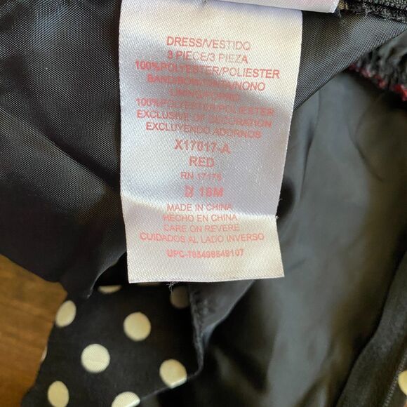 Bonnie Jean Baby Polka Dot & Stripe Formal Dress Girls' 18 Months - Picture 11 of 13